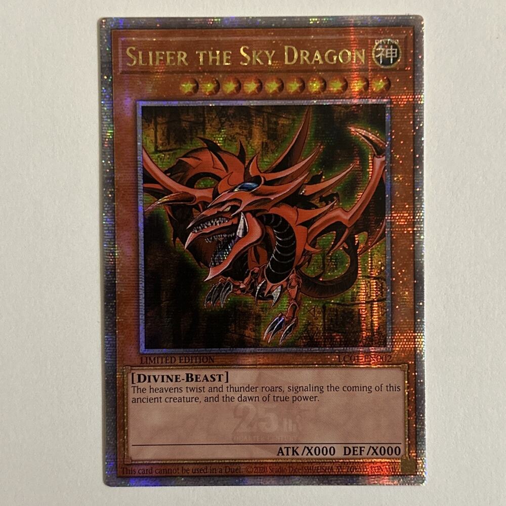 Slifer The Sky Dragon LC01-EN002 QCSR Attribute Error “Divino” Yugioh Tcg VLP!